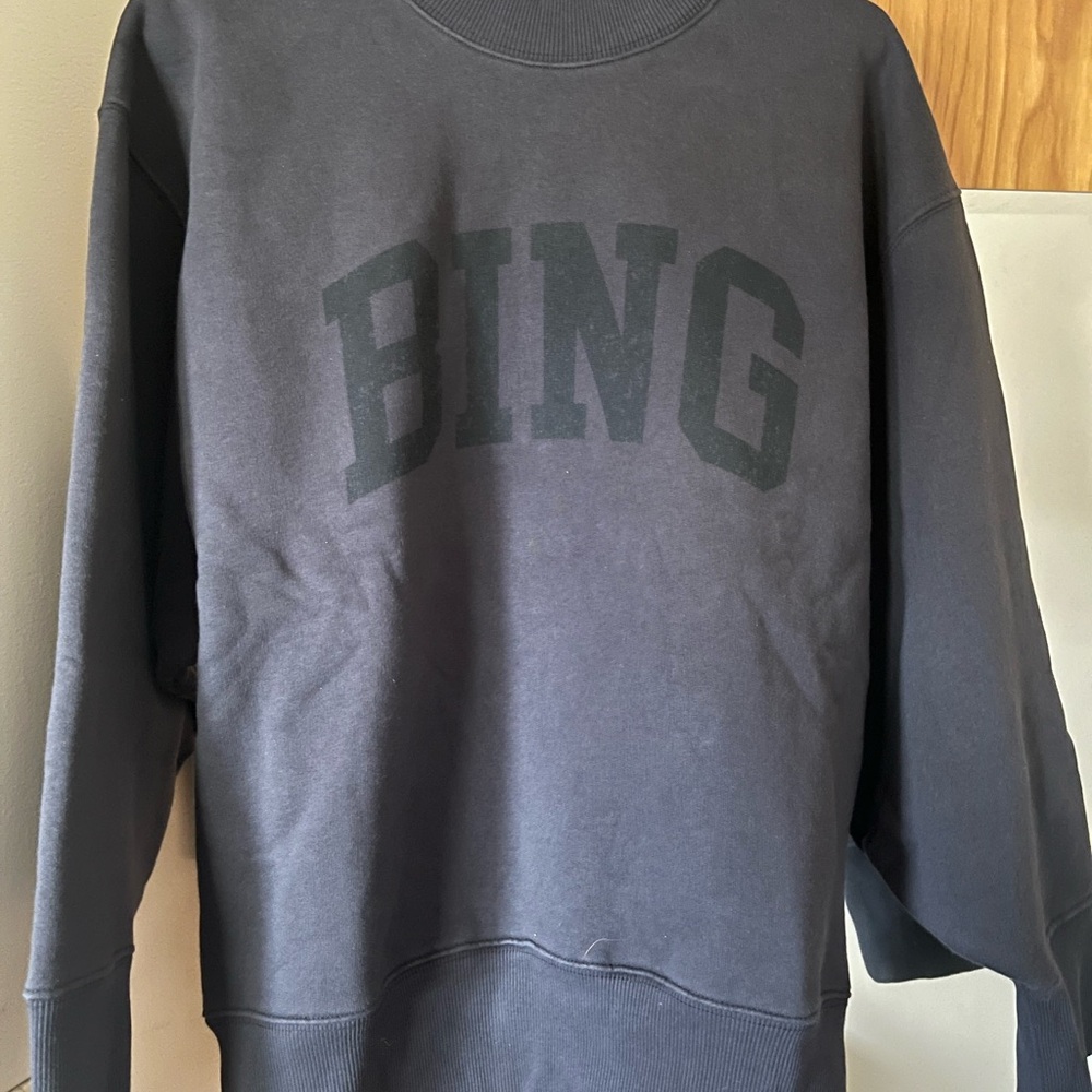 Anine Bing Bradie Sweatshirt – Black (Size S)